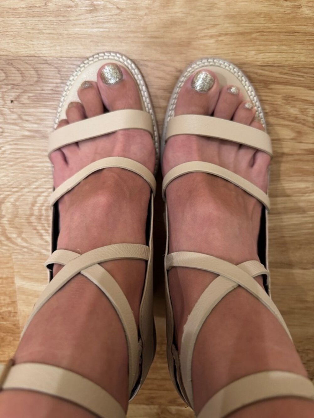 Tibi Women’s Nude Block Heel Sandals with Ankle Straps Contemporary Sz 39 US 8.5 - Picture 7 of 10